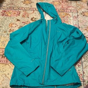 Eddie Bauer Raincoat Waterproof Slim Turquoise